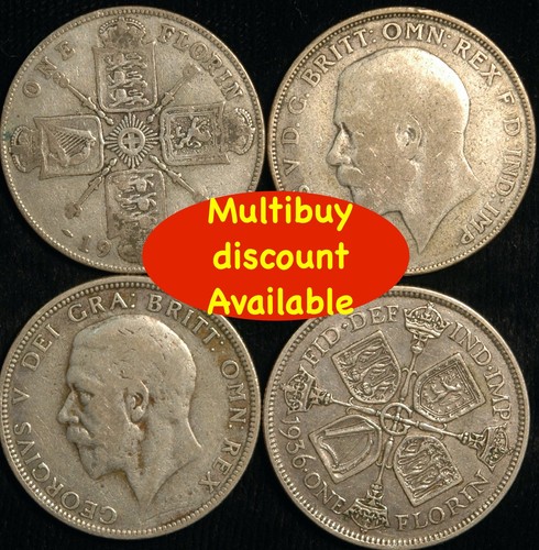 Florin 1911 1936 george v - ,
