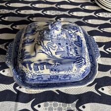 Antique Victorian Blue White