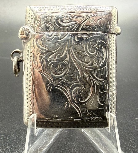 Silver edwardian vesta case - vesta,