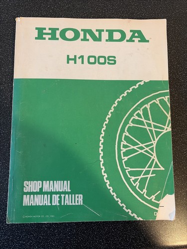 Honda h100s shop manual - h100s,