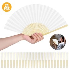 White Paper Fan 24Pcs Folding