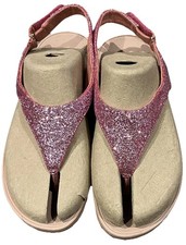Fitflop Skylar Pink Glitter Toe-thong Back-strap Sandals - Size UK 4 - Worn Once