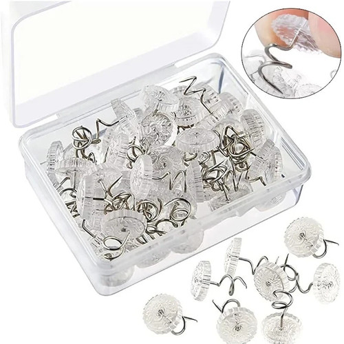 50x clear heads - heads, pins