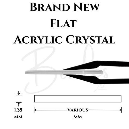 Flat acrylic watch crystal - flat,