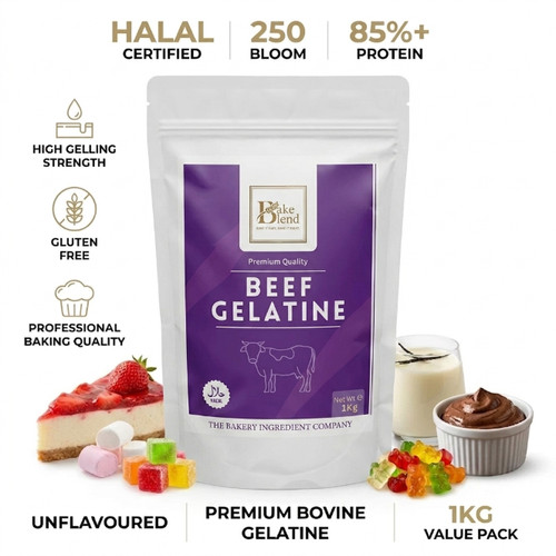 Halal beef gelatine powder 1kg - powder,