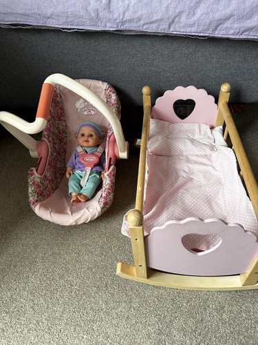 Toy baby cot car sear - &, pink