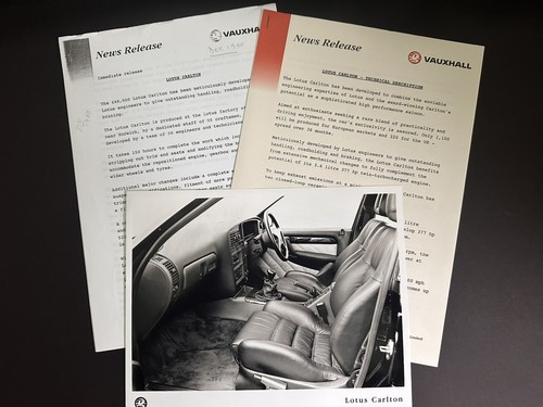 Lotus carlton vauxhall news - lotus,