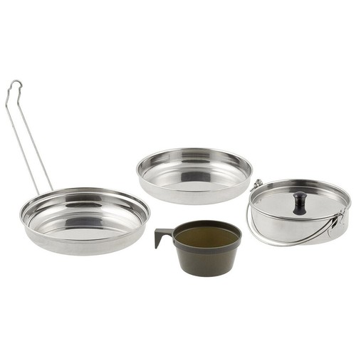 Mfh stainless steel mess kit - stainless, 5