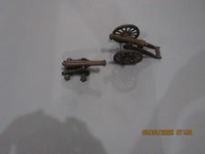 Two steel swivel war cannons