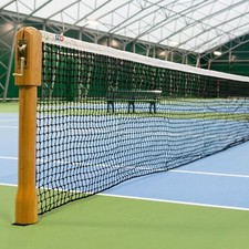 Vermont Wooden Tennis Posts [Wimbledon Spec] –Optional Tennis Net + Brass Winder