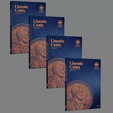 Set of 4 - Whitman Lincoln Cent Coin Folders Number 1-4 1909-2025 Album Book