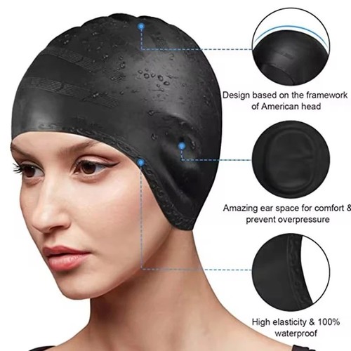 Silicone swimming cap with - silicone,