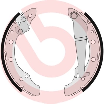 Rear brake shoe - rear, audi