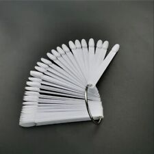 Fake Nail Display Oval White 50 pcs. Nail Wheel Polish Practice Sample Swatches