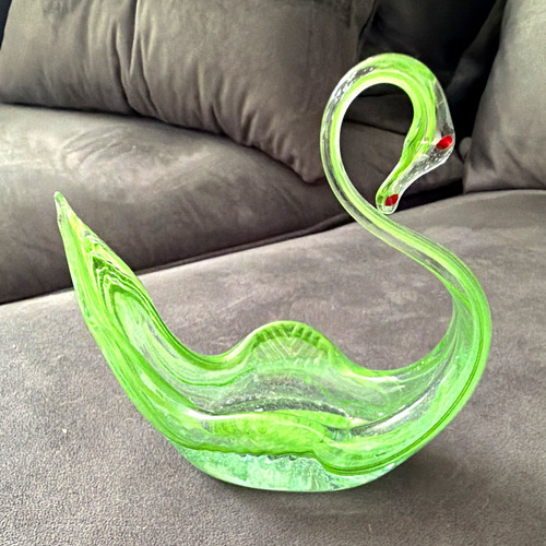Green clear art glass - green,