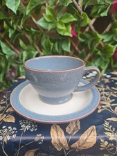 Denby Storm Plum Rim Grey Blue