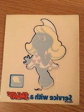 Smurf Girl Car Sticker Retro