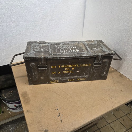 Army ammo metal storage box - metal,