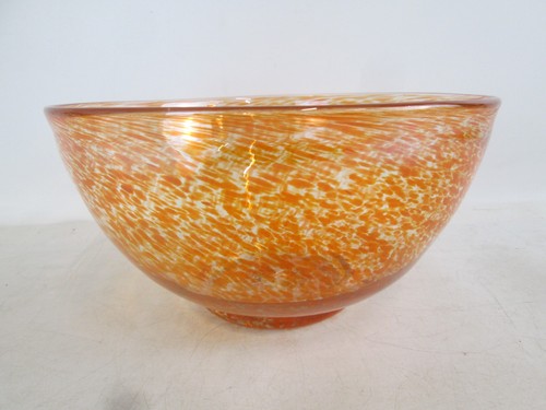 Large handblown orange - handblown,