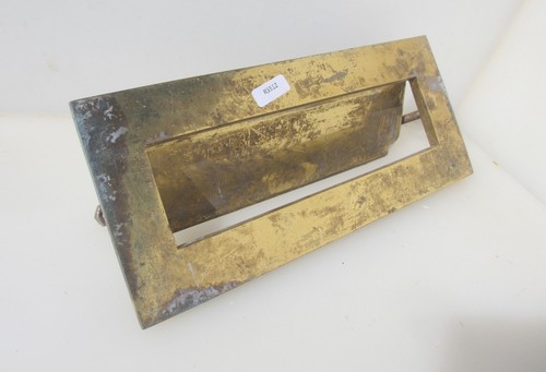 Vintage brass letterbox letter - brass,