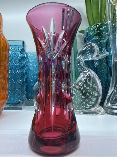 Vintage cranberry red cut - cranberry,