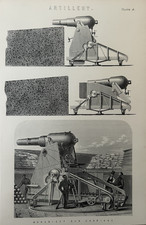 Antique Print Artillery c1870s