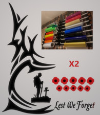 Lets we Forget truck Van window stickers decal graphics Volvo Man Scania Daf