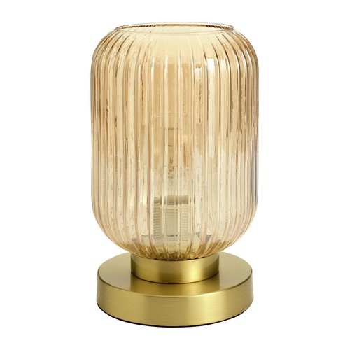 Battery table lamp amber glass - battery,
