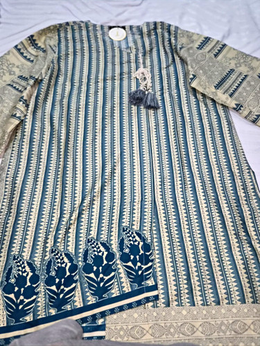 Junaid jamshed blue printed - jamshed,