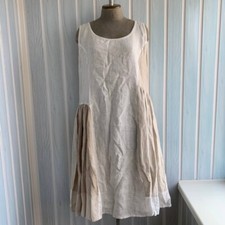 Cocon.commerz by Privatsachen Pleated Linen Sleeveless Fit & Flare Long Dress