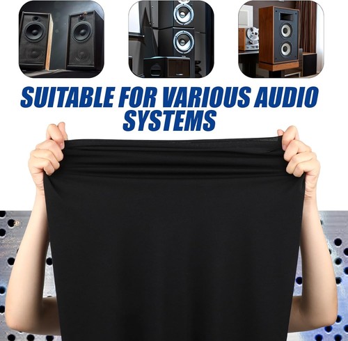 Speaker fabric cloth - cloth, black