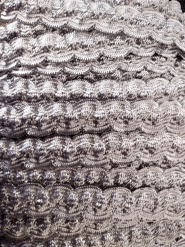 Vintage silver metallic crin - metallic,