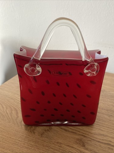 Red art glass laguna - glass, or