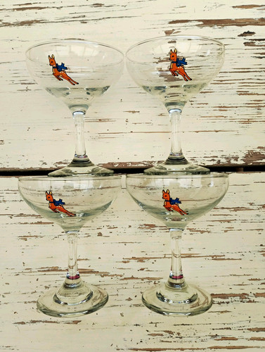 Babycham set glass coupe - set,