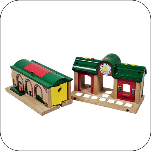 Brio wooden train buildings - wooden,