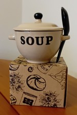 Lidded Soup Bowl & Spoon