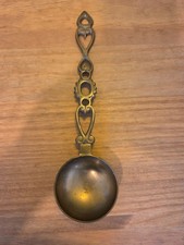 Vintage Brass Welsh Love Spoon