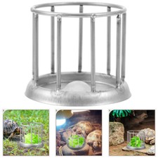 Stainless Steel Tortoise Water Bowl Food Tray Lizards Dish Pet Box Supplies