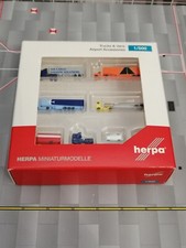Herpa 5 Cargo Trucks Set 8pc 1/500. Airport Accessories BRAND NEW 