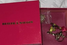 BNIB Butler & Wilson Gold Tone Crystal Duck Sandal Keyring /  Handbag Charm