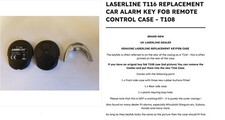LaserLine T116 Replacement Car Alarm Key Fob Remote Control Case - T108