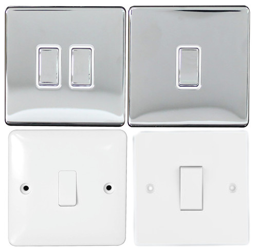 Single double light switch - single,