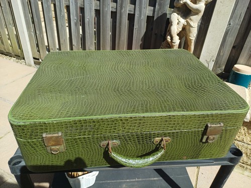 Vintage suitcase faux - vintage,