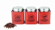 SET OF 3 TEA COFFEE SUGAR