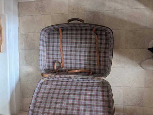 Old classic suitcase with - old,
