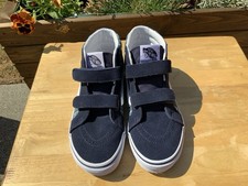 VANS Off the Wall   UK 4  Skateboard Shoe /Midtop Sneakers Blue & white V.G.C.