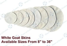 WHITE GOAT SKIN DRUM HEADS