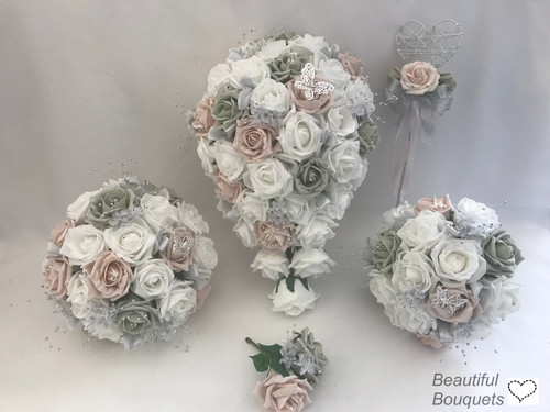 Wedding bouquets blush pink - wedding,