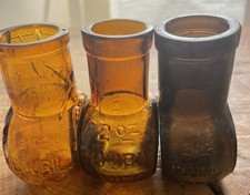 3 Vintage Antique Glass Bottle