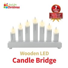 Xmas Wooden LED 7 Candle